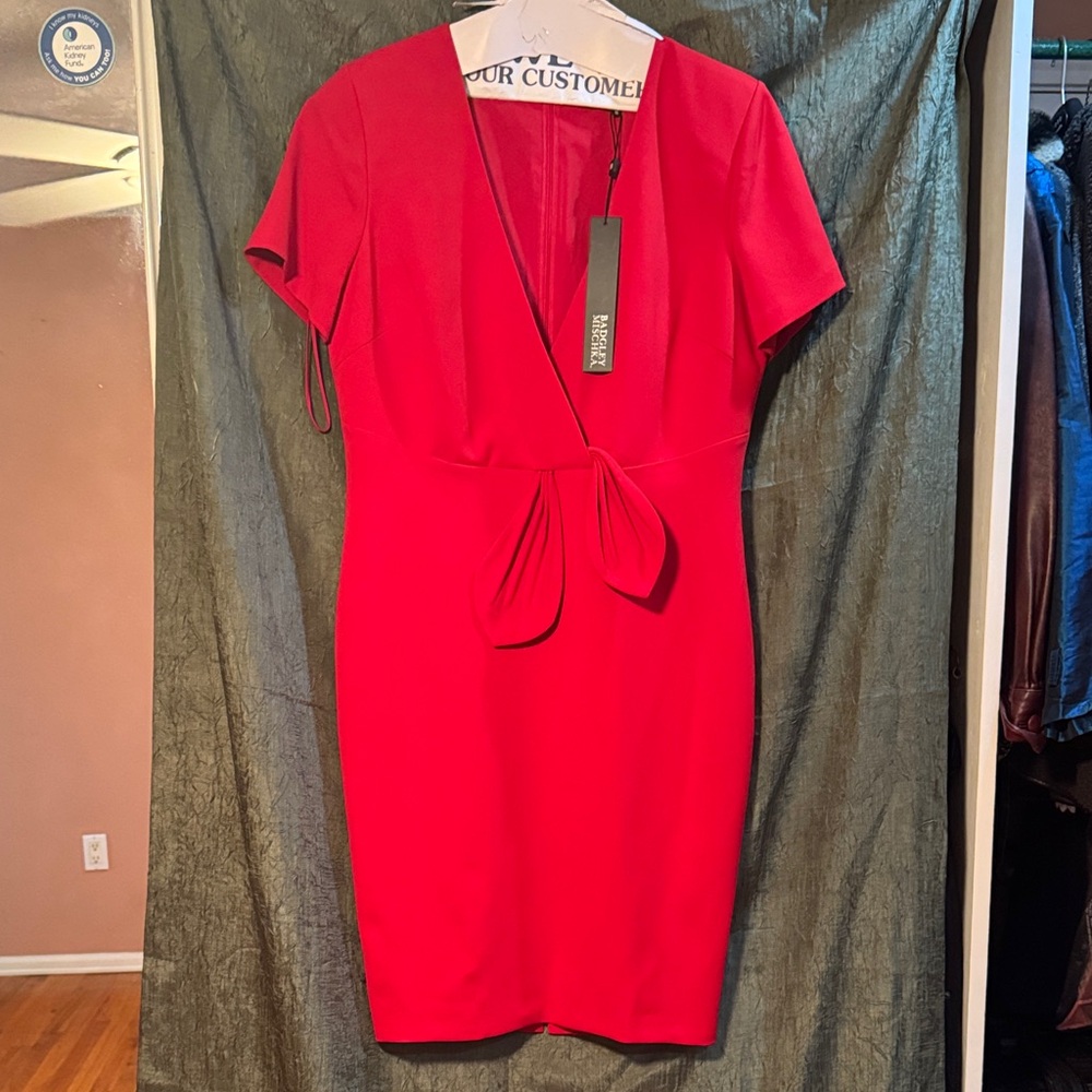 Badgley Mischka Red Mini Dress
